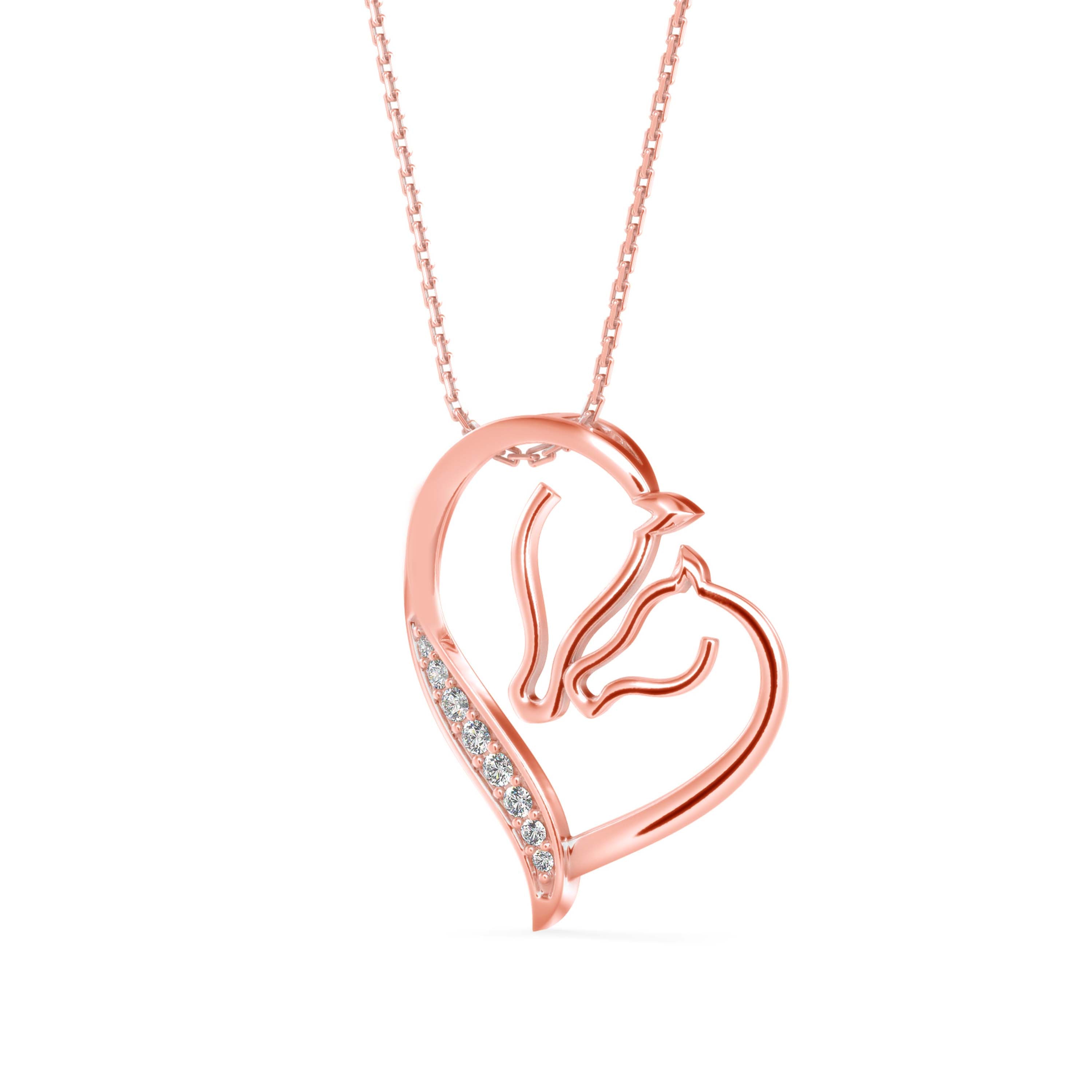 The Silhouette Horse 0.08ct Lab-Grown Diamond Pendant