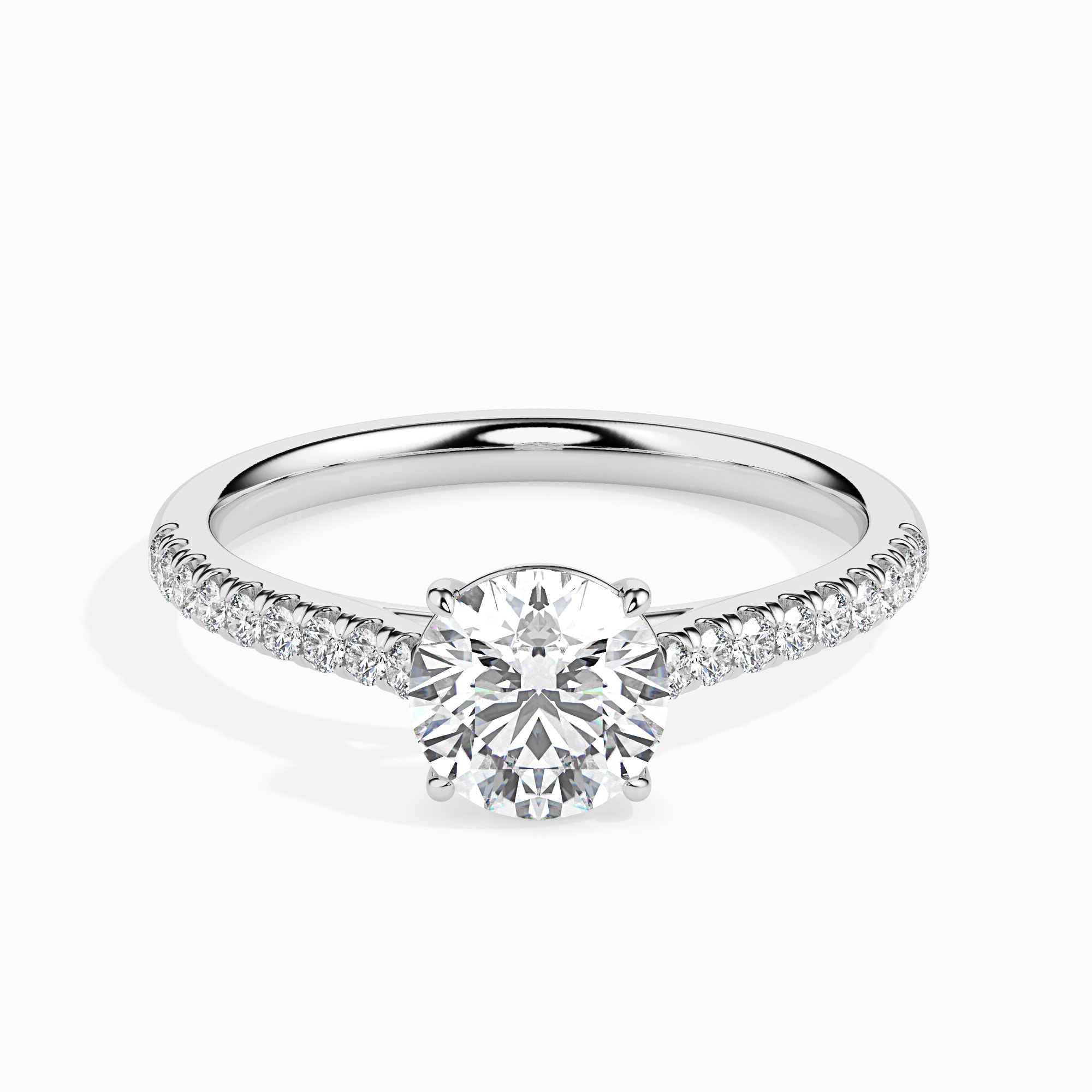 The Astra Pavé 0.92ct Round Lab-Grown Diamond Ring
