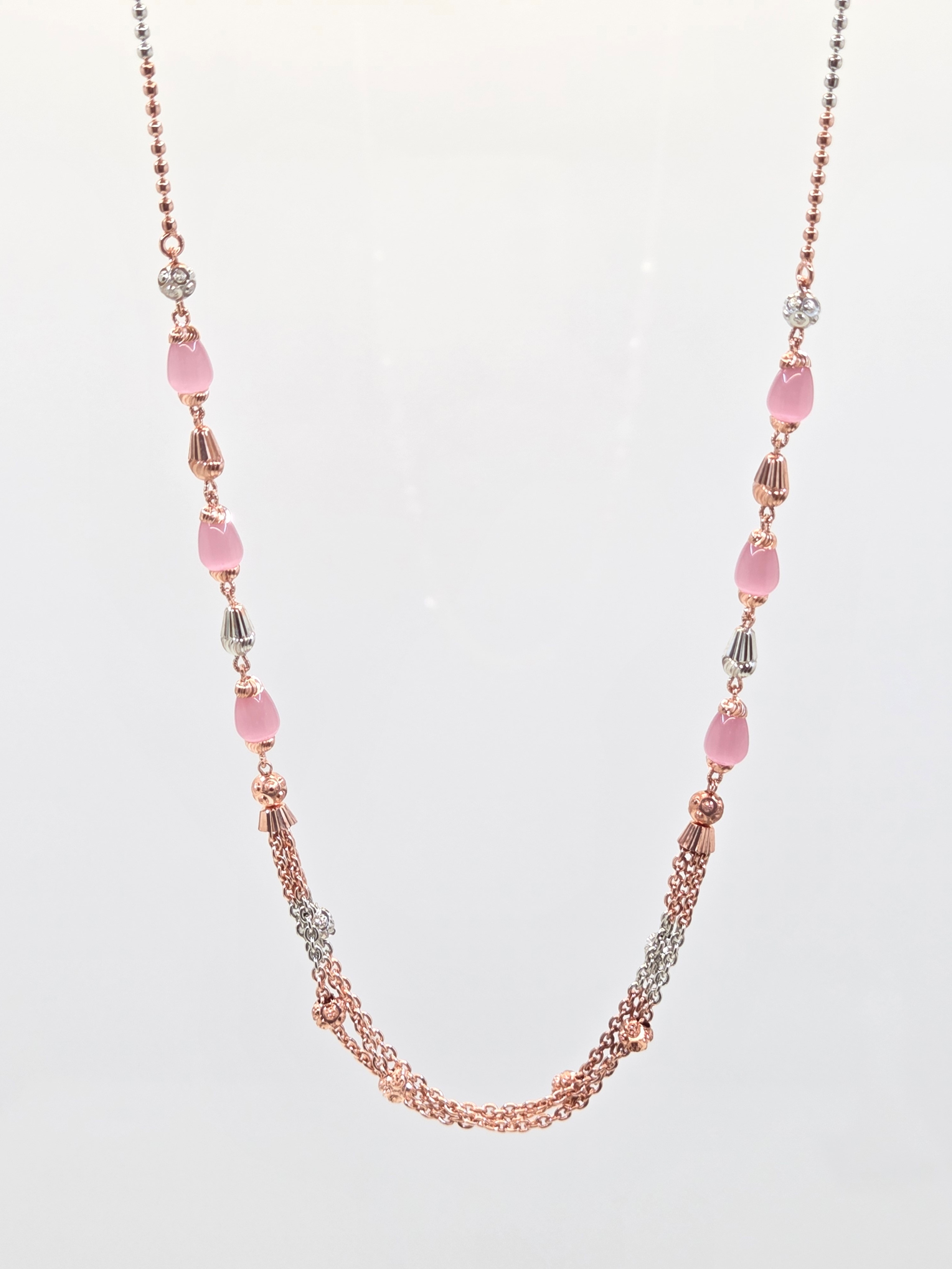The Chroma Pink Stone 925 Silver Chain
