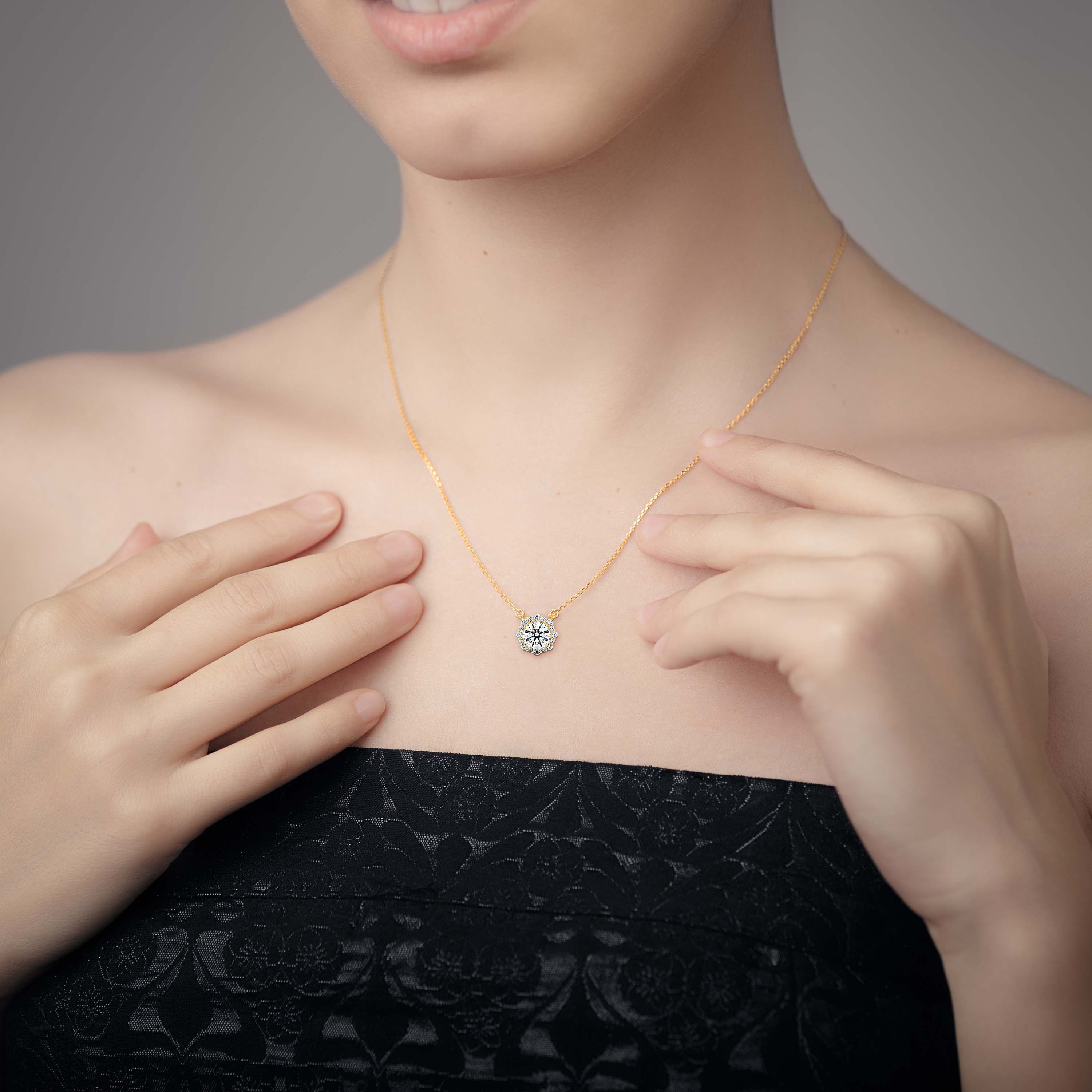 The Solaria Pavé-Loop 1.24ct Lab-Grown Diamond Pendant