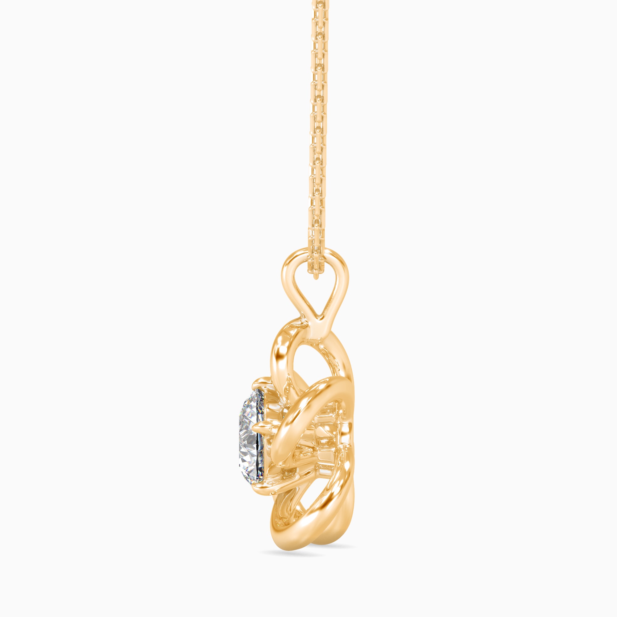 The Aura Twist 0.53ct Solitaire Lab-Grown Diamond Pendant