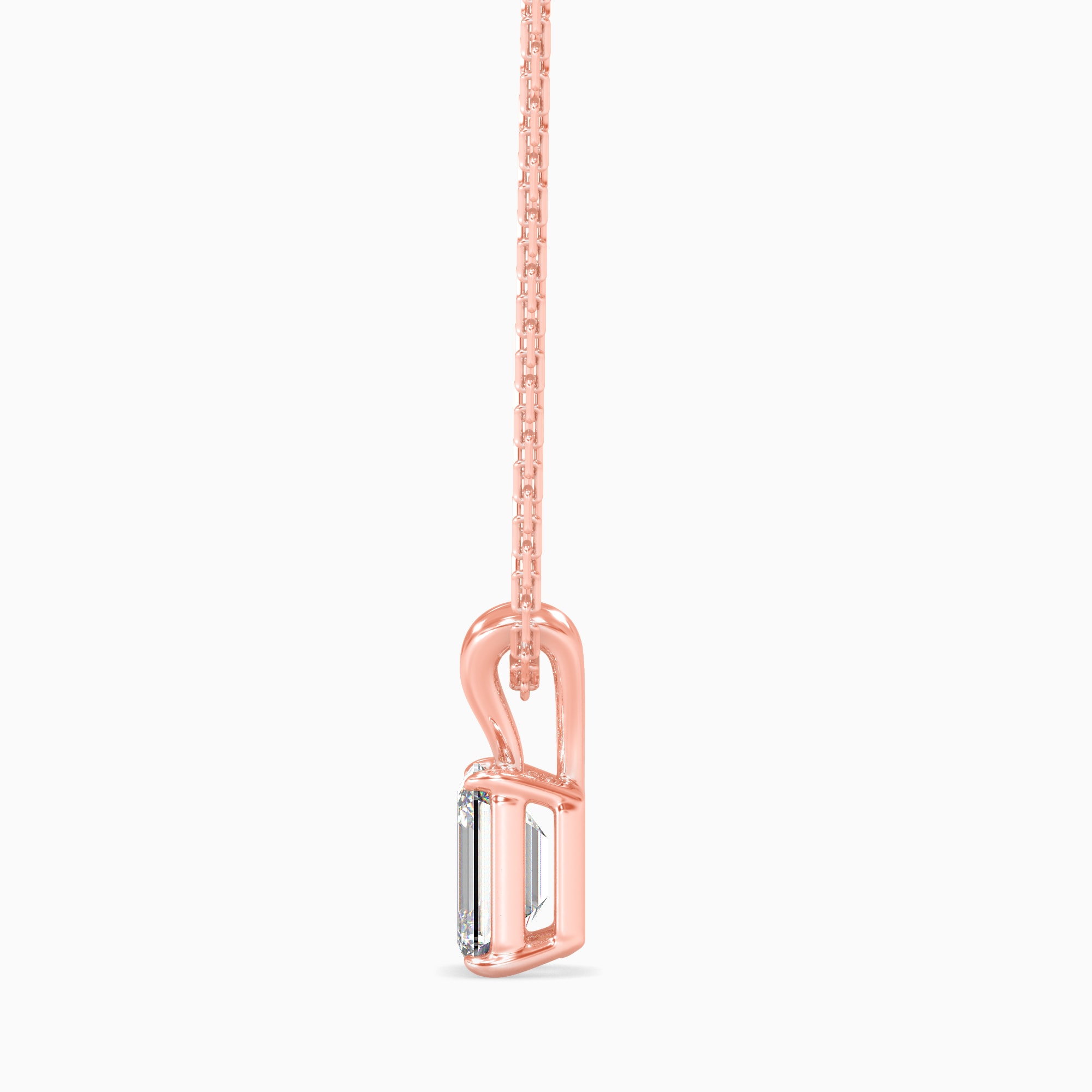 The Solace Duo-Arm 0.86ct Emerald Solitaire Lab-Grown Diamond Pendant