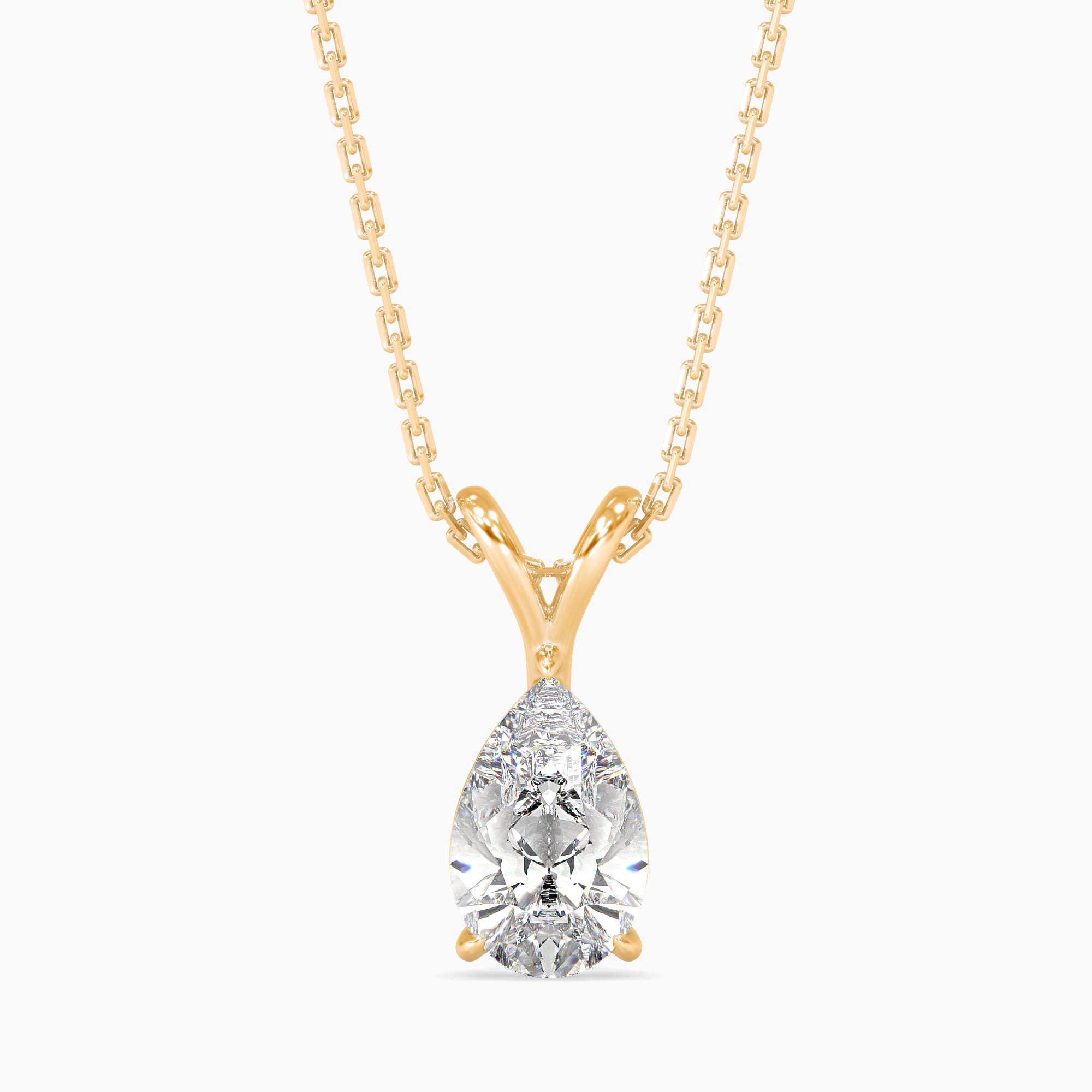 The Serenity Duo-Arm 0.95ct Pear Solitaire Lab-Grown Diamond Pendant