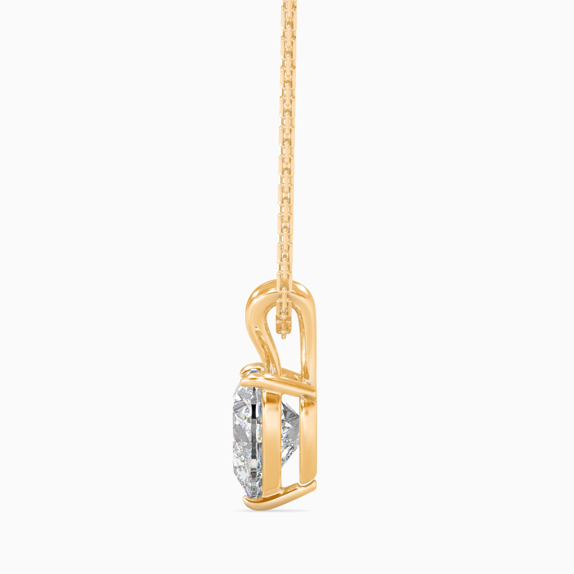 The Amour Duo-Arm 1.07ct Heart Solitaire Lab-Grown Diamond Pendant