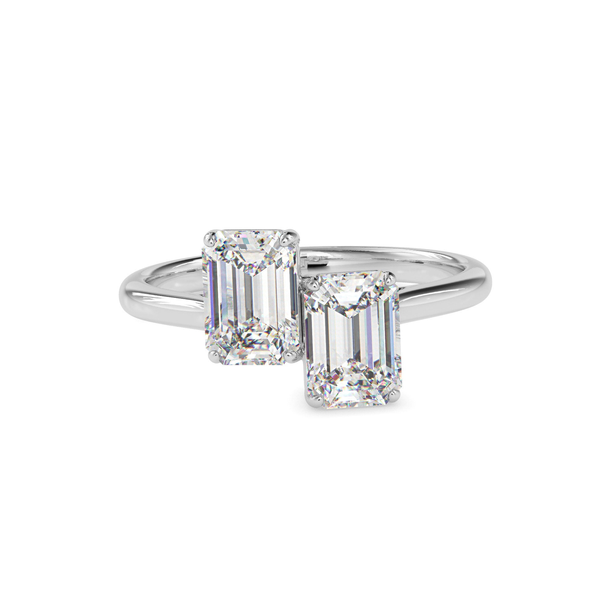 The Sloane Toi et Moi 1.97ct Dual-Emerald Lab-Grown Diamond Ring