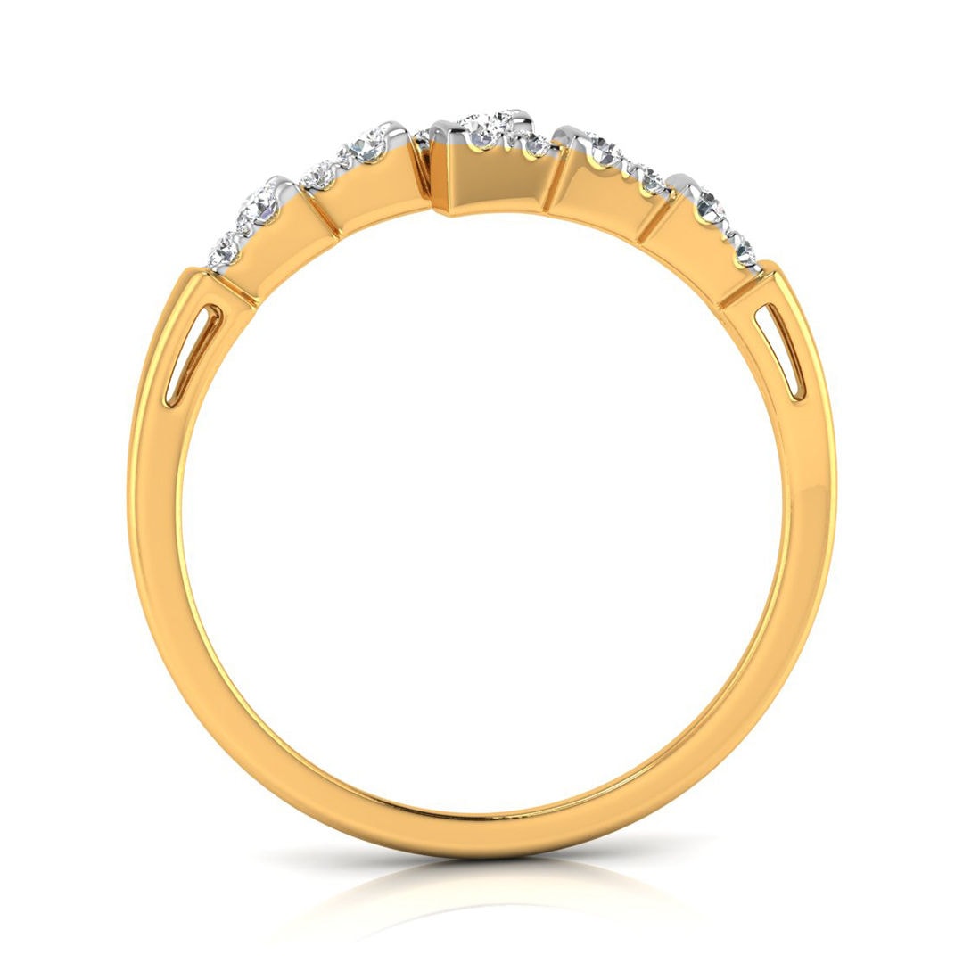 The Celine Curved 0.15ct Lab-Grown Diamond Stacking Ring