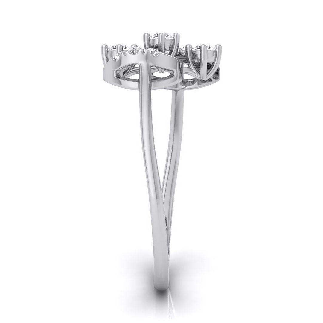 The Vesper 0.14ct Chevron Lab-Grown Diamond Stacking Ring