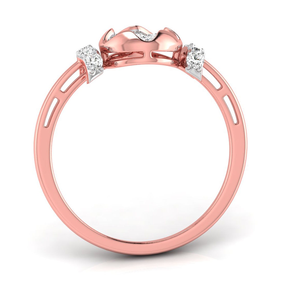 The Seraphina 0.19ct Braided Lab-Grown Diamond Stacking Ring