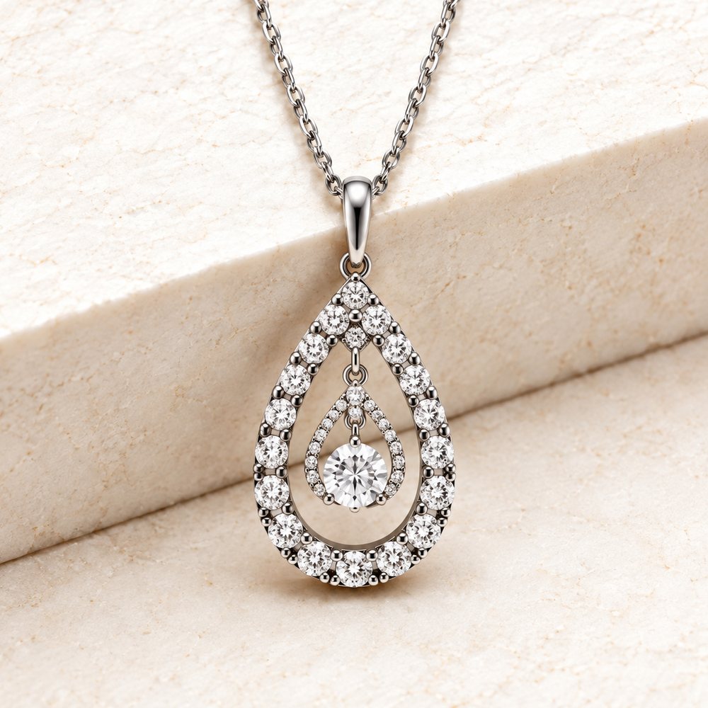 925 Silver Teardrop Pendant